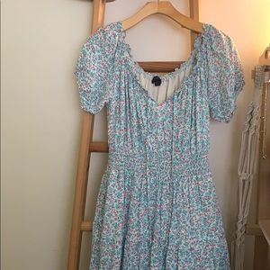 JCrew Puff Sleeve Floral Maxi Dress